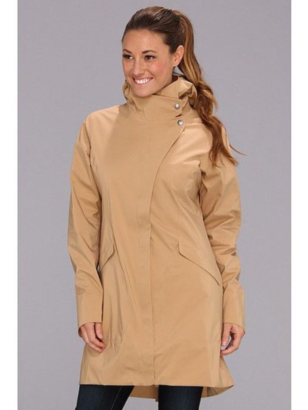 Patagonia Arborist Trench Coat Women's XS Tan H2No Waterproof Excellent